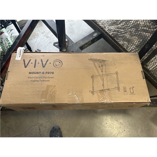 VIVO BLACK ELECTRIC FLIP DOWN CEILING TV MOUNT