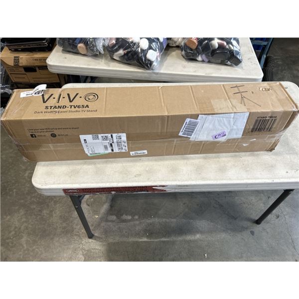 VIVO DARK WALNUT EASEL STUDIO TV STAND