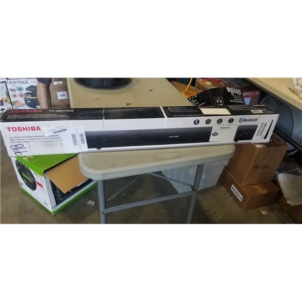 TOSHIBA 2.1 CHANNEL SOUNDBAR W/ BUILT IN SUB - TESTED WORKING, RETAIL $89