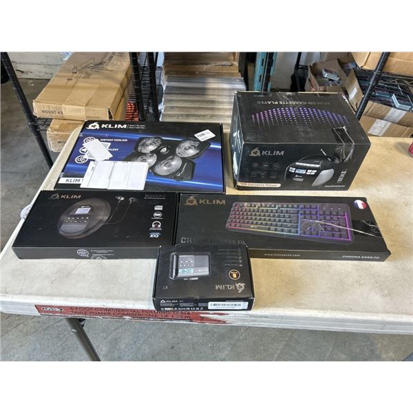 KLIM WIND LAPTOP COOLING PAD AND KLIM NOMAD HIGH FIDELITY SOUND REPRODUCTION AND KLIM CD-CASETTE PLA