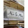 Image 2 : CASE OF NEW MR AND MRS SIGNS AND BOX OF NEW  PINK FAKE ROSE BUDS