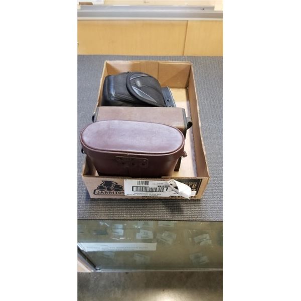 2 BINOCULARS WITH 4 CASES IN TOTAL