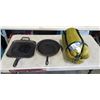 Image 1 : DENALI SLEEPING BAG AND 2 CAMPING PANS. SIZE 78 INCH. BAMBOO DARK COLOR