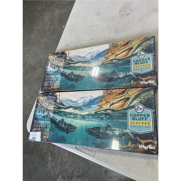 2 PACKS COOPER BLUFF SEAFOOD WILD SMOKED PACIFIC PINK SALMON