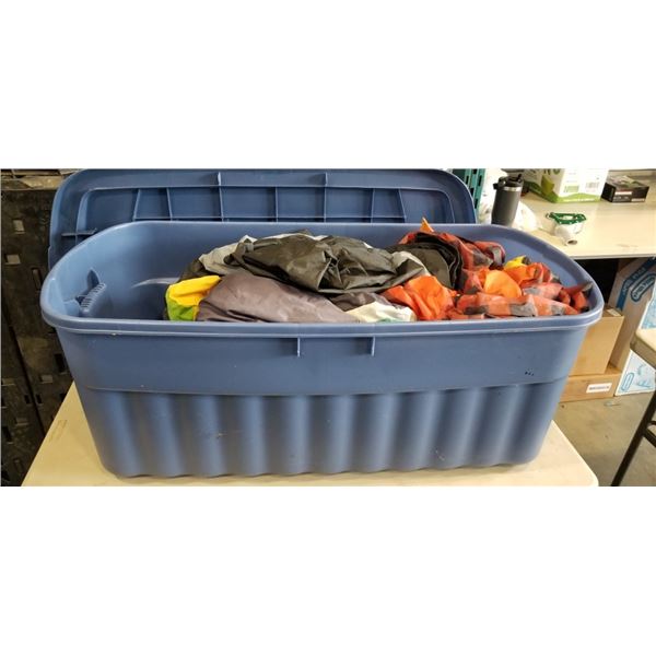 LARGE TOTE OF HALLOWEEN INFLATEABLES - GOOD CONITION, SOME HAVE THE LIGHTS