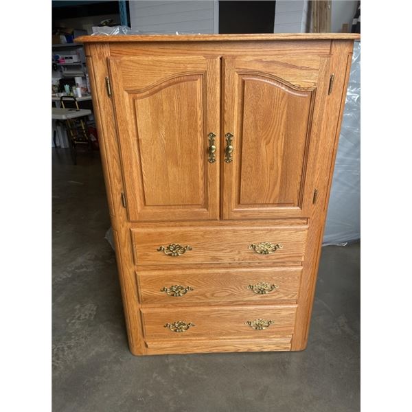 OAK 3 DRAWER WARDROBE