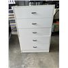 Image 1 : WHITE 5 DRAWER HIGHBOY DRESSER