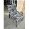 Image 5 : GLASSTOP PATIO TABLE W/ 4 CUSHIONED CHAIRS AND LOUNGE CHAIR FRAME ONLY