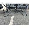 Image 7 : GLASSTOP PATIO TABLE W/ 4 CUSHIONED CHAIRS AND LOUNGE CHAIR FRAME ONLY