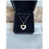 Image 1 : NEW 18K GOLD PLATED 24.0MM SIMULATED DIAMOND (CZ) HEART NECKLACE, CHAIN 18" LONG