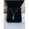Image 1 : NEW 14K GOLD PLATED 20.0MM SIMULATED DIAMOND (CZ) INFINITY NECKLACE, CHAIN 18" LONG