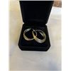 Image 1 : NEW 14K GOLD & PLATINUM PLATED 38.0MM TRIPLE TWISTED HOOP EARRINGS