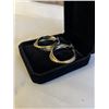 Image 3 : NEW 14K GOLD & PLATINUM PLATED 38.0MM TRIPLE TWISTED HOOP EARRINGS