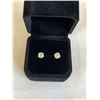 Image 2 : NEW S925 0.5CT EACH MOISSANITE STONE DIAMOND WAVE HALO STUD EARRINGS, MOUNTED IN 925 STERLING SILVER