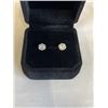 Image 3 : NEW S925 0.5CT EACH MOISSANITE STONE DIAMOND WAVE HALO STUD EARRINGS, MOUNTED IN 925 STERLING SILVER