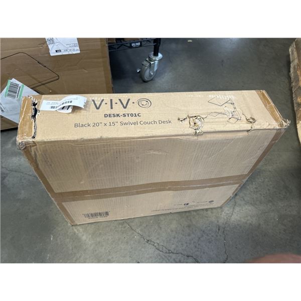 VIVO BLACK 20" X 15" SWIVEL COUCH DESK