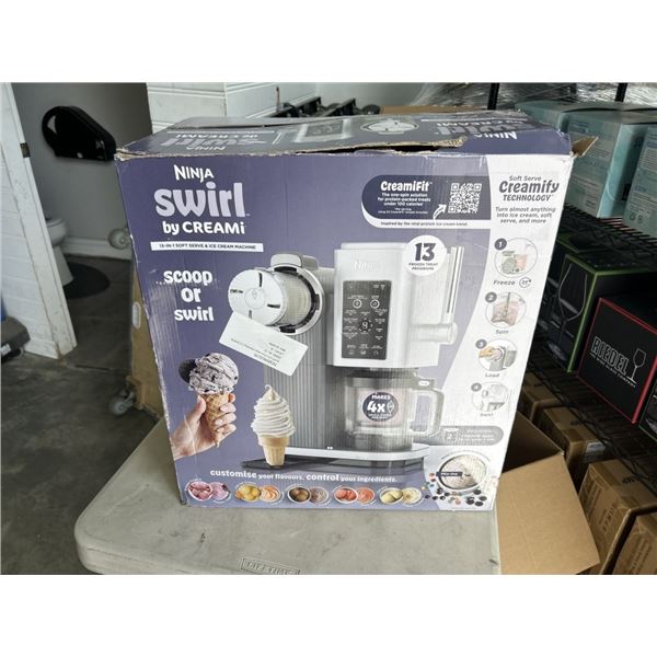 NINJA CREAMI SWIRL ICE CREAM MAKER - TESTED WORKING, RETAIL $429