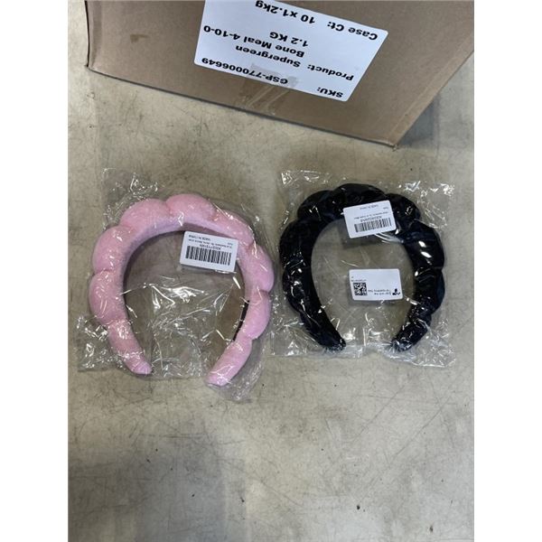 BOX OF NEW SHOWER HEADBANDS