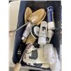 Image 2 : TRAY OF SHOE ITEMS INCLUDING WOODEN SHOE STRECHERS, KIWI SHOE POLISH, ATHLETES WORLD RAIN & STAIN PR
