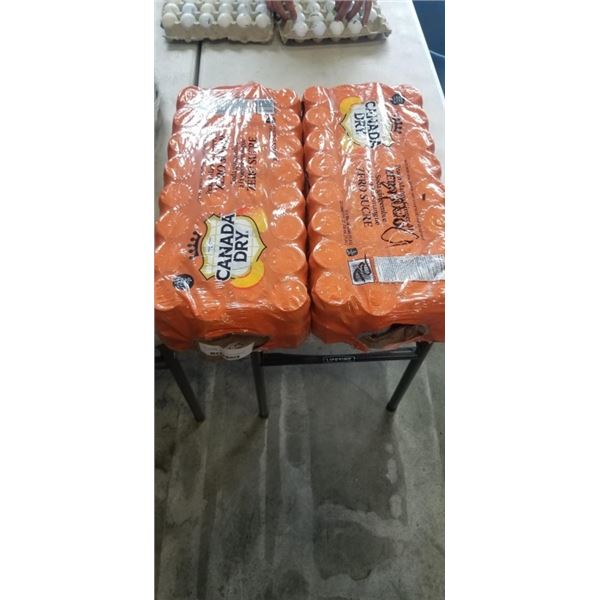 2 CASES 32 CANS EACH OF PEACH MANGO ZERO SUGAR GINGER ALE