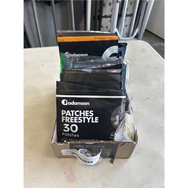 APPROX 12 PACKS OF ADAMSON ADHESIVE PATCHES