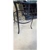 Image 3 : 2 PATIO SIDE TABLES WITH GLASS TOPS