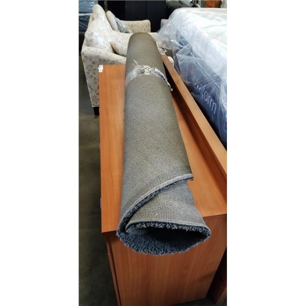 6 FOOT ROUND SHAG GREY CARPET