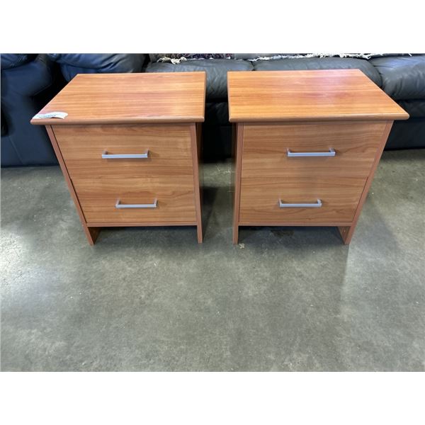 PAIR OF LIGHTWOOD MADE IN DENMARK SIDE TABLES