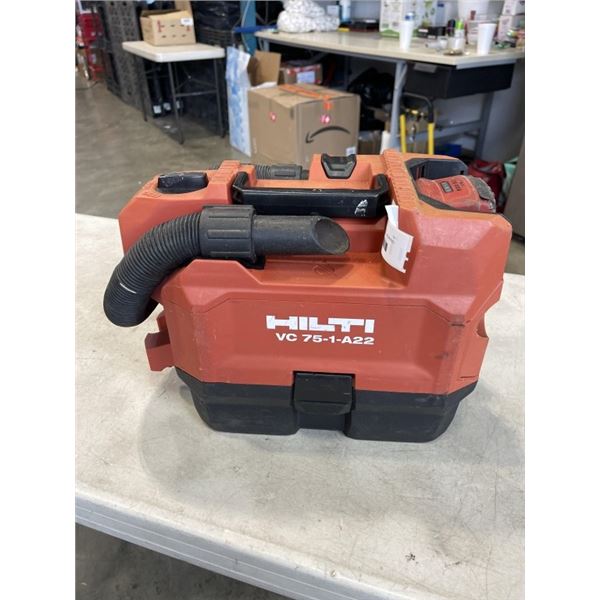 HILTI MINI SHOP VAC VC 75-A22 - WORKING