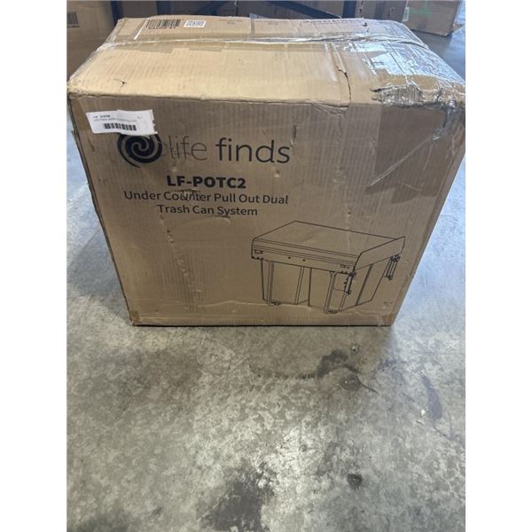 LIFE FINDS UNDER COUNTER PULL OUT DUAL TRASH CAN SYSTEM