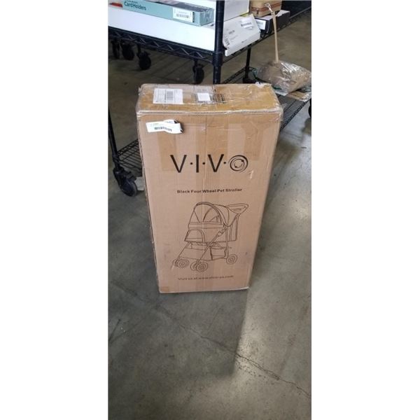 VIVO BLACK FOUR WHEEL PET STROLLER