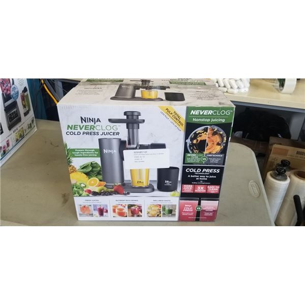 NINJA NEVERCLOG COLD PRESS JUICER - TESTED WORKING, RETAIL $189