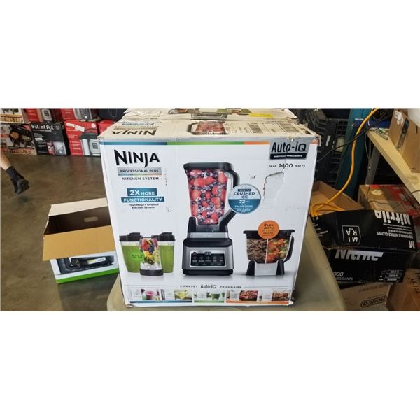 NINJA PROFESSIONAL PLUS KITCHEN SYSTEM WITH AUTO-IQ, 1400W, 72 OZ CAPACITY - TESTED WORKING, RETAIL 