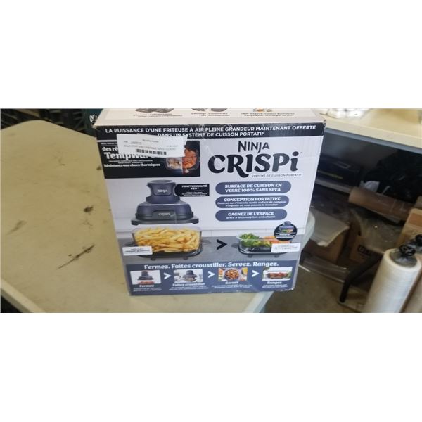 NINJA CRISPI 4-IN-1 PORTABLE GLASS COOKING SYSTEM - TESTED WORKING, RETAIL $189