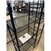 Image 7 : BRAND NEW BLACK 4 TIER STORAGE RACK W/ SHELVES AND STORAGE BASKETS - 60" TALL, 50" WIDE, 14" DEEP