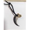 Image 1 : VINTAGE BEAR CLAW W/ BLACK CORD BRACELET OR HANGER