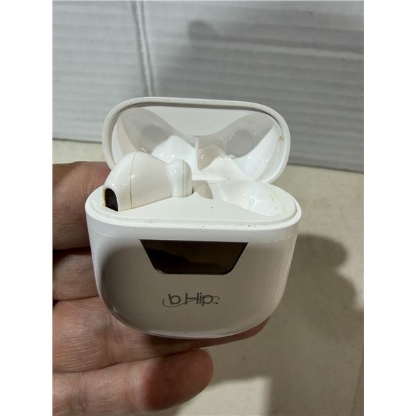 B. hip earbuds case C/W left ear earbud