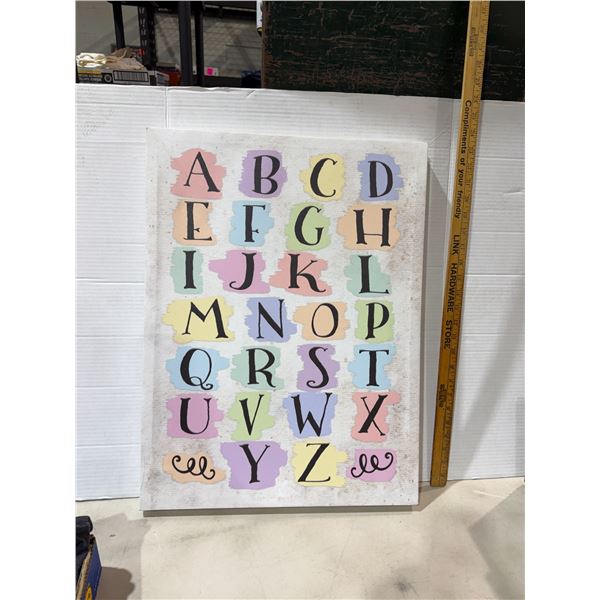 Canvas alphabet wall hanging