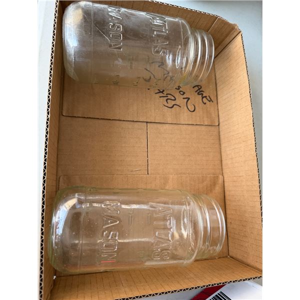 Vintage Atlas mason jars