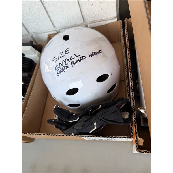 Skateboard helmet size small with glove