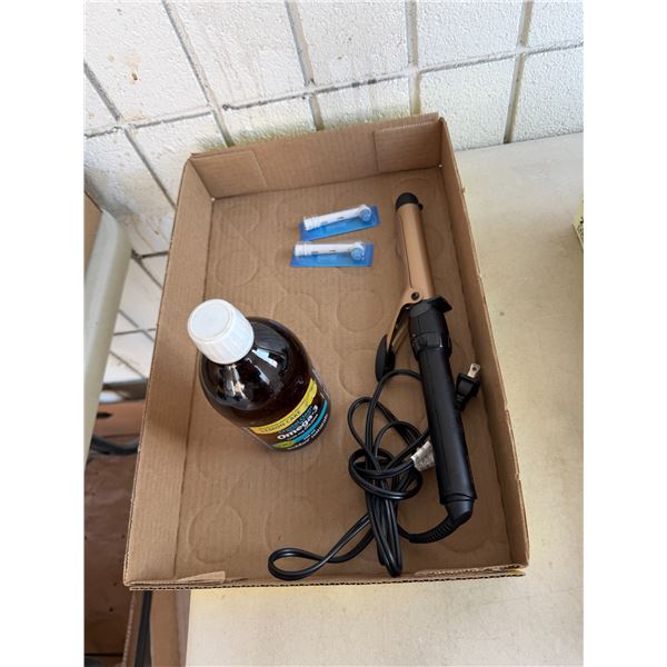 Curling iron toothbrush, heads, and omega-3