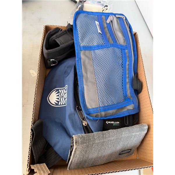 Assorted bags and fanny packs, etc.