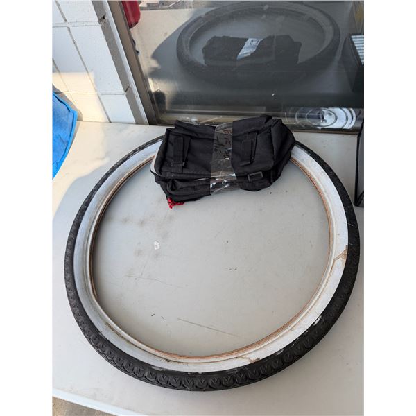Bike bag and tire