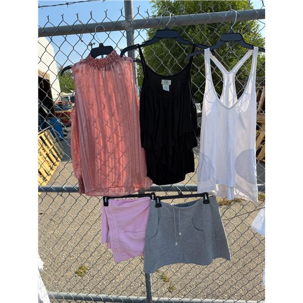 Tanks and other clothing size medium Ish