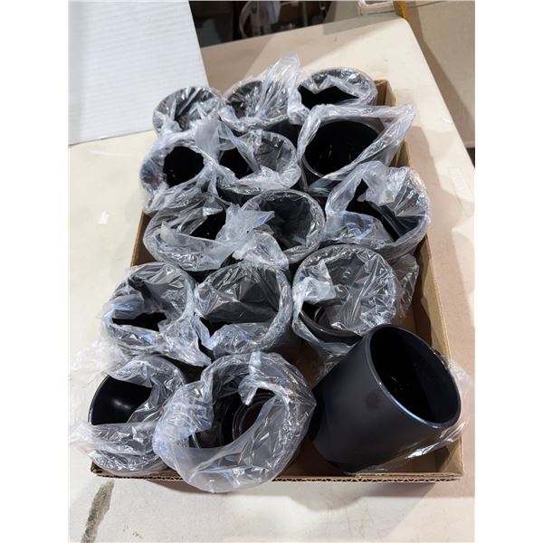 Black frosted candle jars