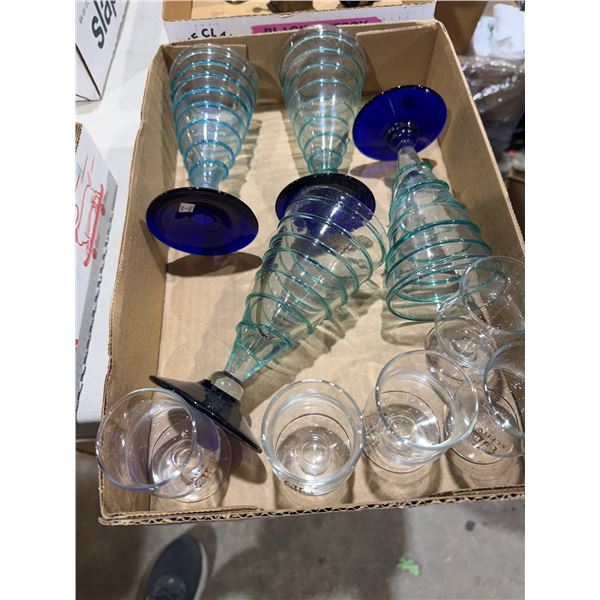 Glasses and dessert dishes