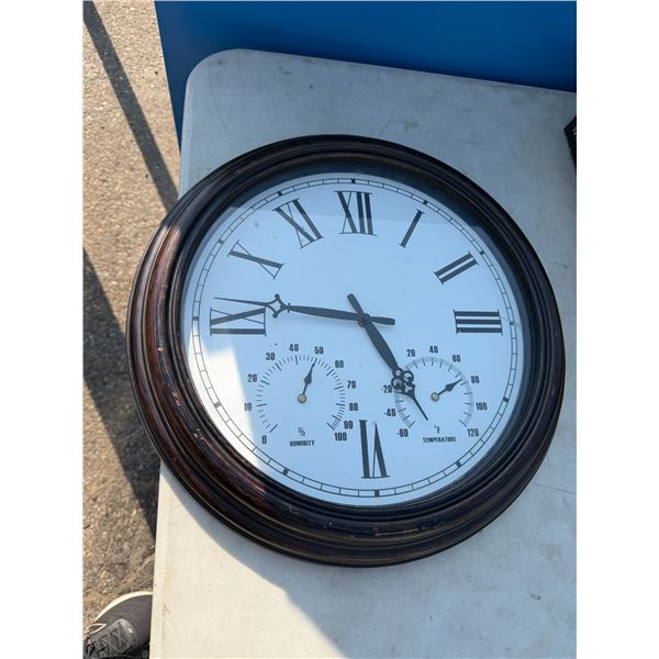 Clock and the thermometer