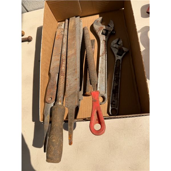 Files and crescent wrenches