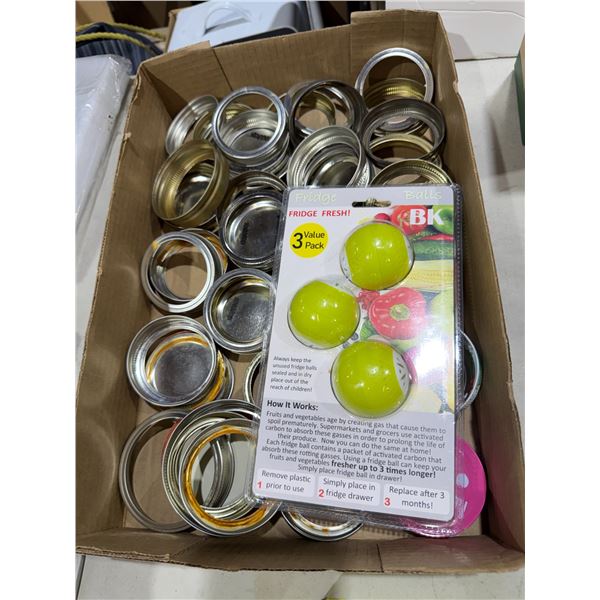 Canning rings and fridge fresh bowls