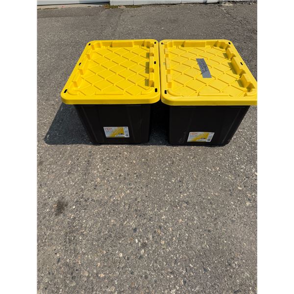 Two bins with lids